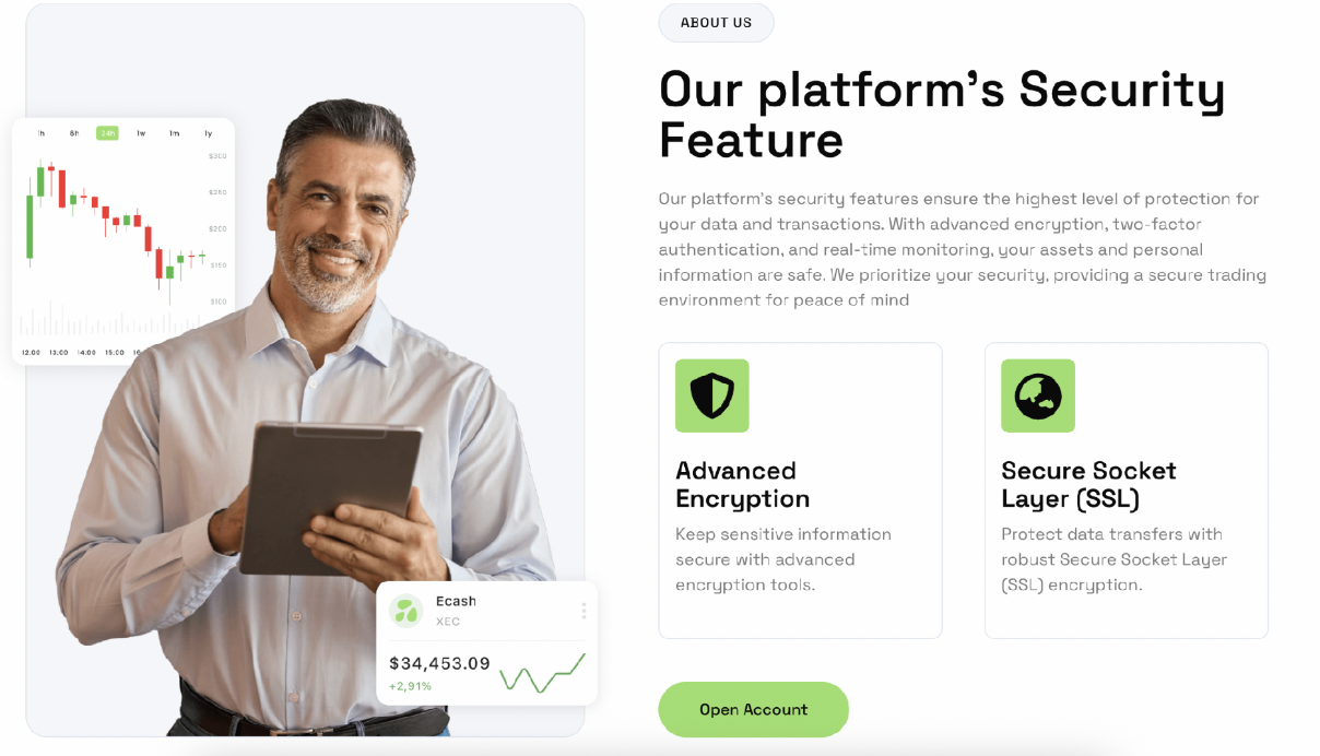 Canabit.ca Security features page screenshot